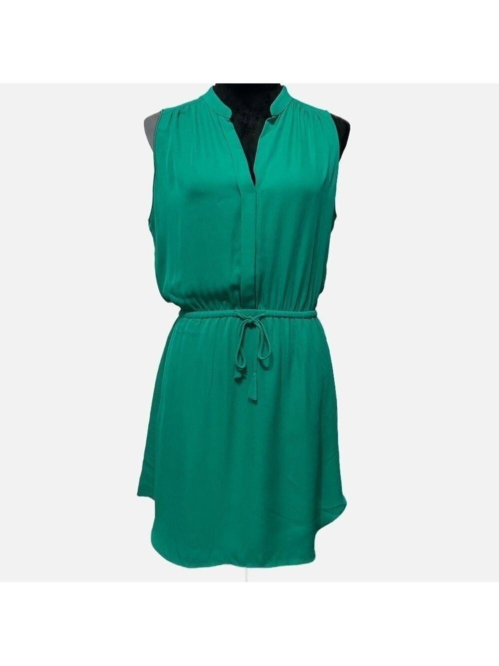 Aritzia Babaton Benedict Sleeveless Silk Dress Lined Green Lightweight Sz Small